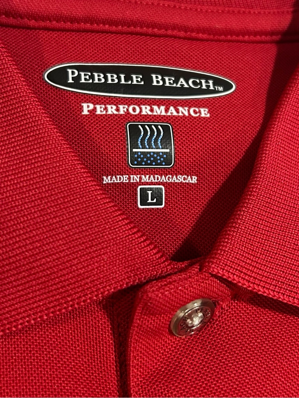 Pebble Beach Men's Red Performance Polo